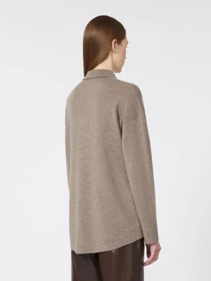 Cardigan en laine et cachemire, couleur tourterelle Cardigan en laine et cachemire, couleur tourterelle