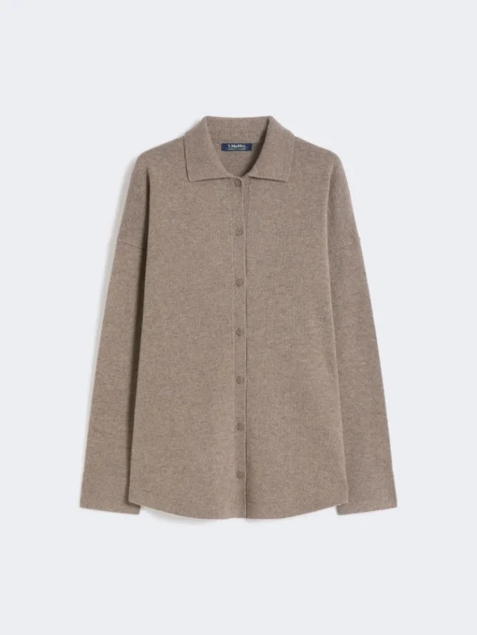 Cardigan en laine et cachemire, couleur tourterelle Cardigan en laine et cachemire, couleur tourterelle