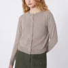 Cardigan en laine et cachemire, couleur tourterelle Cardigan en laine et cachemire, couleur tourterelle