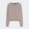 Cardigan en laine et cachemire, couleur tourterelle Cardigan en laine et cachemire, couleur tourterelle