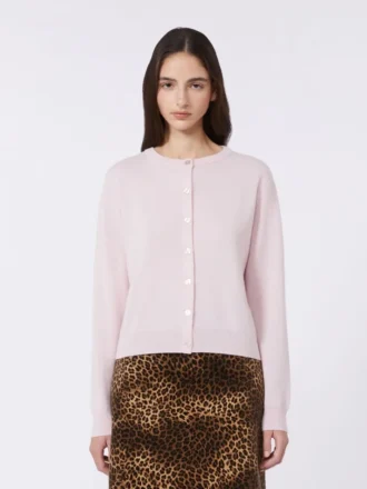 Cardigan en laine et cachemire, rose