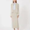 Jupe en cachemire à motif argyle, beige Jupe en cachemire à motif argyle, beige