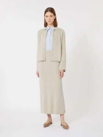 Cardigan en maille de cachemire, beige