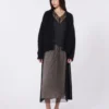 Jupe en tulle plissé, noire Jupe en tulle plissé, noire