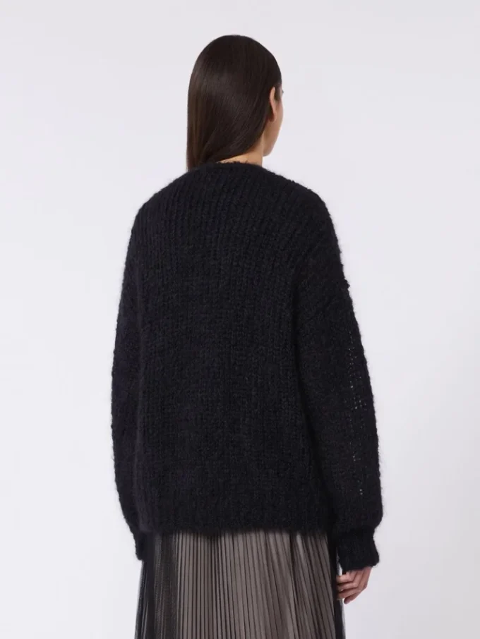 Cardigan en mohair, noir Cardigan en mohair, noir