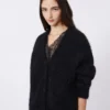 Cardigan en mohair, noir Cardigan en mohair, noir