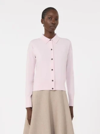Cardigan féminin en laine, rose