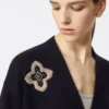 Cardigan long en laine et cachemire, bleu outremer Cardigan long en laine et cachemire, bleu outremer