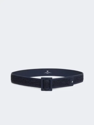 Ceinture effet raphia, bleu outremer