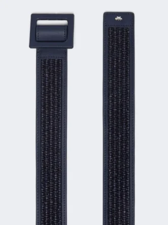 Ceinture effet raphia, bleu outremer