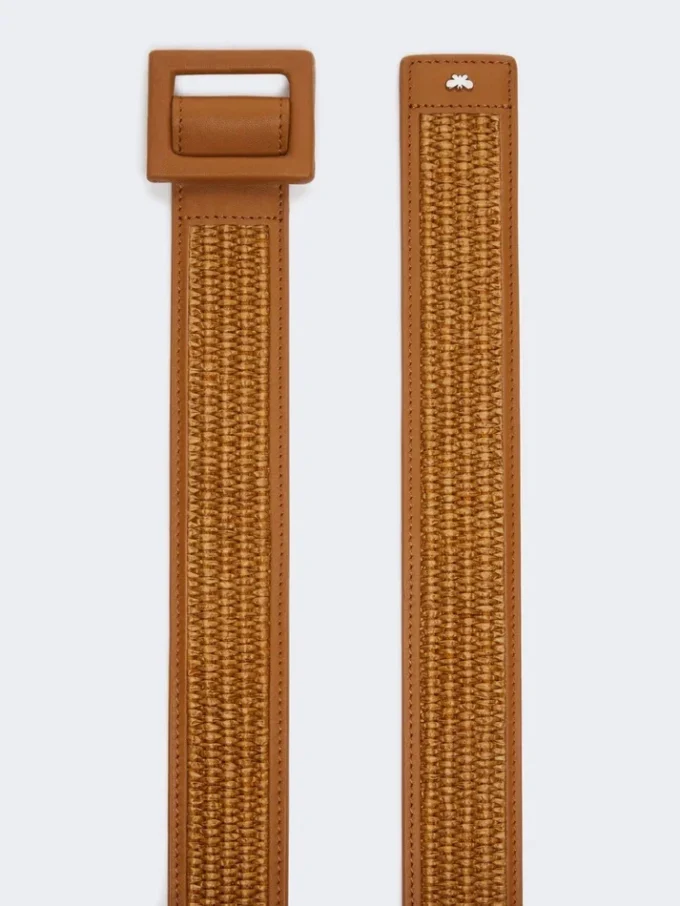 Ceinture effet raphia, couleur mandarine Ceinture effet raphia, couleur mandarine