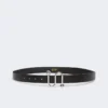 Ceinture en cuir avec boucle en S, noire Ceinture en cuir avec boucle en S, noire