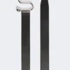 Ceinture en cuir avec boucle en S, noire Ceinture en cuir avec boucle en S, noire