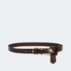 Ceinture en cuir avec embout, marron foncé Ceinture en cuir avec embout, marron foncé