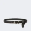 Ceinture en cuir avec embout, noire Ceinture en cuir avec embout, noire