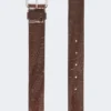 Ceinture en cuir imprimé croco, marron Ceinture en cuir imprimé croco, marron