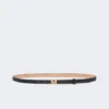 Ceinture en cuir monogrammée, noire Ceinture en cuir monogrammée, noire