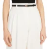 Ceinture en cuir monogrammée, noire Ceinture en cuir monogrammée, noire