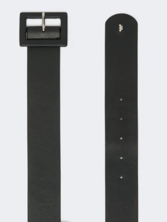 Ceinture en cuir nappa brillant, bleu outremer