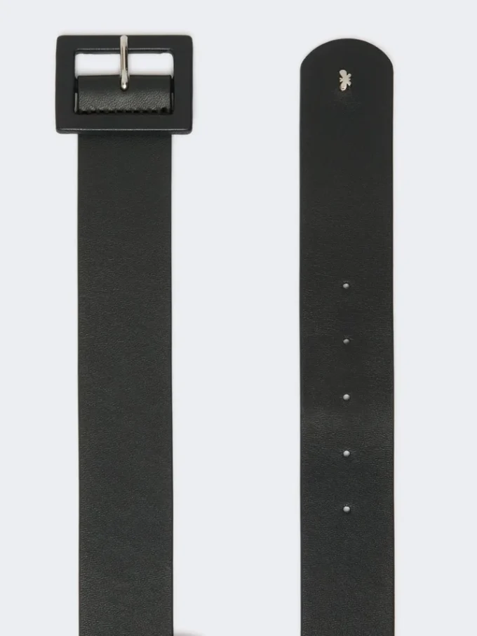 Ceinture en cuir nappa brillant, bleu outremer
