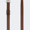 Ceinture en cuir naturel monogrammée, marron Ceinture en cuir naturel monogrammée, marron