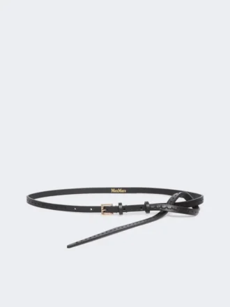 Ceinture en cuir naturel, noire Ceinture en cuir naturel, noire