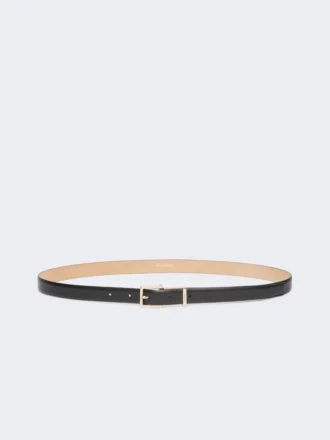 Ceinture en cuir, noire
