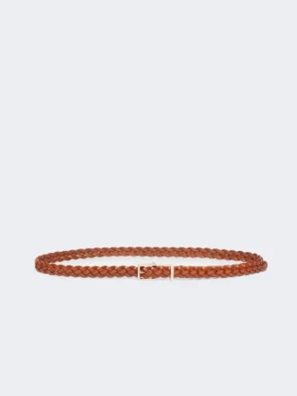Ceinture en cuir tressé, couleur rouille Ceinture en cuir tressé, couleur rouille