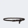 Ceinture en cuir tressé, marron foncé Ceinture en cuir tressé, marron foncé