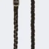 Ceinture en cuir tressé, marron foncé Ceinture en cuir tressé, marron foncé