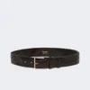 Ceinture en cuir tressé, noire Ceinture en cuir tressé, noire