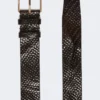 Ceinture en cuir tressé, noire Ceinture en cuir tressé, noire