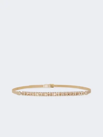 Ceinture en satin ornée de bijoux, couleur poudre