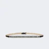 Ceinture en satin ornée de bijoux, noire Ceinture en satin ornée de bijoux, noire