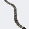 Ceinture en satin ornée de bijoux, noire Ceinture en satin ornée de bijoux, noire
