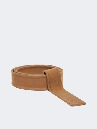 Ceinture en tissu de Pure Wool, couleur camel