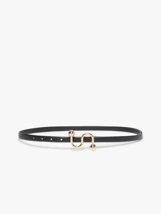 Ceinture Sportmax à monogramme et boucle, noire