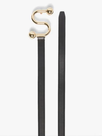 Ceinture Sportmax à monogramme et boucle, noire