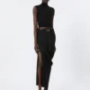 Ceinture Sportmax à monogramme et boucle, noire Ceinture Sportmax à monogramme et boucle, noire