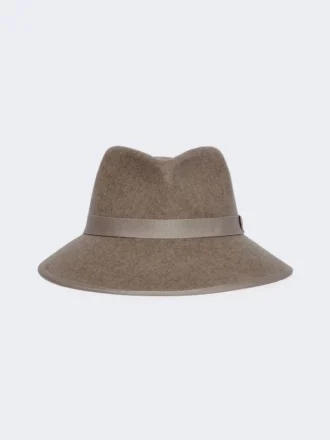 Chapeau en feutre de laine, beige