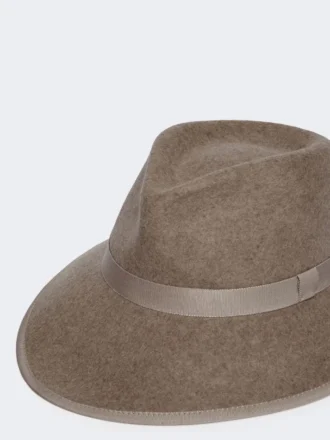 Chapeau en feutre de laine, beige