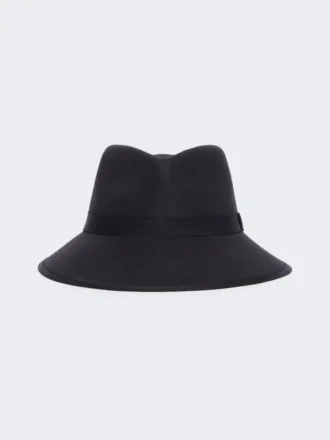 Chapeau en feutre de laine, bleu nuit