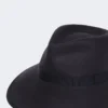 Chapeau en feutre de laine, bleu nuit