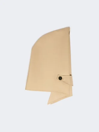 Chapeau-foulard en gabardine déperlante, beige