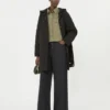 Parka matelassée en tissu déperlant, noir Parka matelassée en tissu déperlant, noir