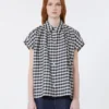 Chemise Batavia en coton et ramie, bleu marine Chemise Batavia en coton et ramie, bleu marine