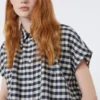 Chemise Batavia en coton et ramie, bleu marine Chemise Batavia en coton et ramie, bleu marine