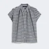 Chemise Batavia en coton et ramie, bleu marine Chemise Batavia en coton et ramie, bleu marine
