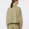 Chemise carrée en coton panama, vert olive Chemise carrée en coton panama, vert olive