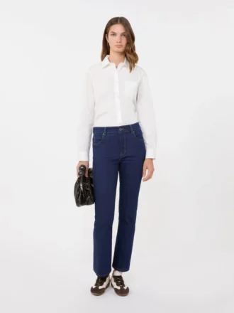 Chemise classique en coton, blanc optique